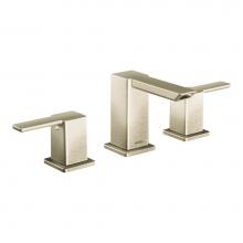 Moen TS6720BN - 90-Degree 8 in. Widespread 2-Handle Mid-Arc Bathroom Faucet Trim Kit in Brushed Nickel (Valve Sold