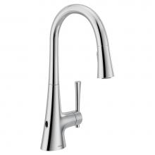 Moen 9126EWC - KURV Touchless 1-Handle Pull-Down Sprayer Kitchen Faucet with MotionSense Wave and Power Clean in