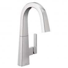 Moen S55005 - Nio One-Handle Bar Faucet, Includes Secondary Finish Handle Option, Chrome