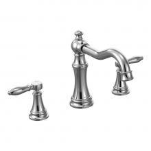 Moen TS22103 - Moen Ts22103 Weymouth Two-Handle High Arc Roman Tub Faucet, Chrome