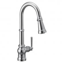 Moen S72003 - Paterson One-Handle Pull-down Kitchen Faucet with Power Boost, Includes Interchangeable Handle, Ch