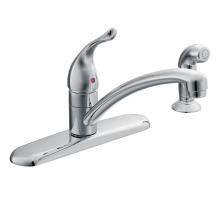 Moen 7430 - Chateau Single-Handle Standard Kitchen Faucet with Side Sprayer in Chrome