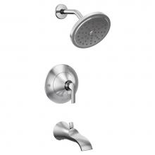 Moen TS2203 - Doux Posi-Temp 1-Handle Tub and Shower Faucet Trim Kit in Chrome (Valve Sold Separately)