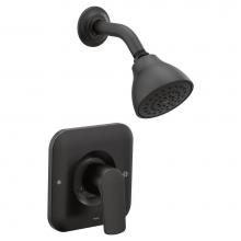 Moen T2812BL - Rizon Single-Handle 1-Spray Posi-Temp Shower Faucet Trim Kit in Matte Black (Valve Sold Separately