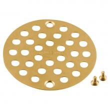 Moen 102763BG - 4-Inch Screw-In Shower Strainer Drain Cover, Brushed Gold