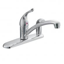 Moen 7434 - Chateau One-Handle Low-Arc Kitchen Faucet with Side Sprayer in Deck, Chrome