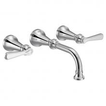 Moen TS44104 - Colinet Traditional Lever Handle Wall Mount Bathroom Faucet Trim, Valve Required, in Chrome