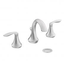 Moen T6420 - Eva 8 in. Widespread 2-Handle High-Arc Bathroom Faucet Trim Kit in Chrome (Valve Sold Separately)