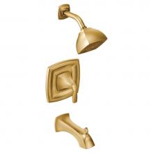 Moen T2693BG - Voss Posi-Temp Single-Handle Tub and Shower Trim Kit in Brushed Gold (Valve Sold Separately)