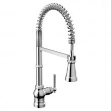 Moen S72103 - Paterson One Handle Pre-Rinse Spring Pulldown Kitchen Faucet with Power Boost, Chrome