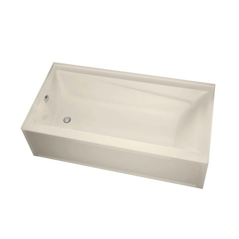 Exhibit 7236 IFS Acrylic Alcove Right-Hand Drain Whirlpool Bathtub in Bone