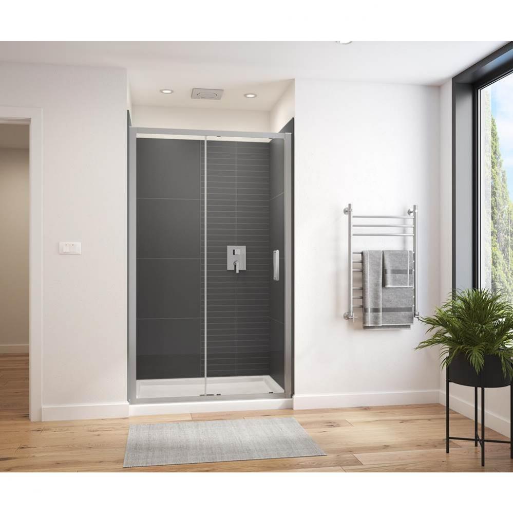 Connect Pro 45-46 1/2 x 76 in. 6 mm Sliding Shower Door for Alcove Installation with Clear glass i