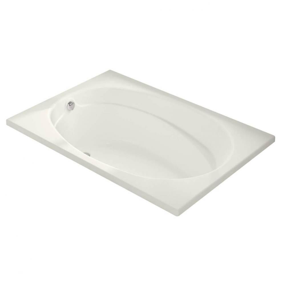 Temple 60 x 41 Acrylic Alcove End Drain Whirlpool Bathtub in Biscuit