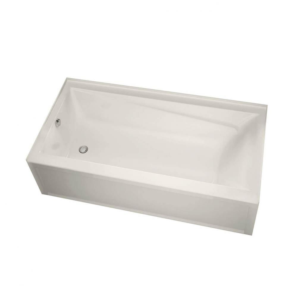 Exhibit 6032 IFS Acrylic Alcove Left-Hand Drain Whirlpool Bathtub in Biscuit