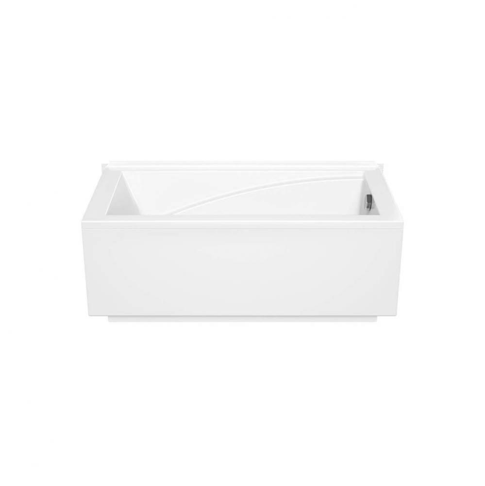 ModulR 6032 (With Armrests) Acrylic Wall Mounted Left-Hand Drain Bathtub in White