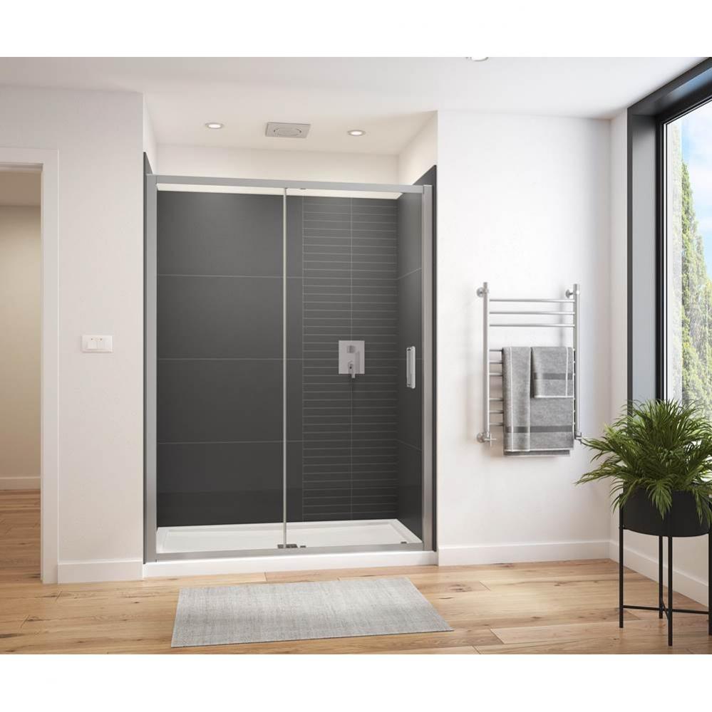 Connect Pro 55 1/2-57 x 76 in. 6 mm Sliding Shower Door for Alcove Installation with Clear glass i