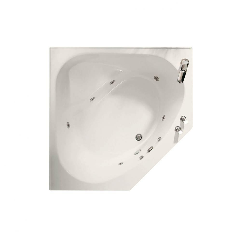 Tandem 5454 Acrylic Corner Center Drain Whirlpool Bathtub in Biscuit