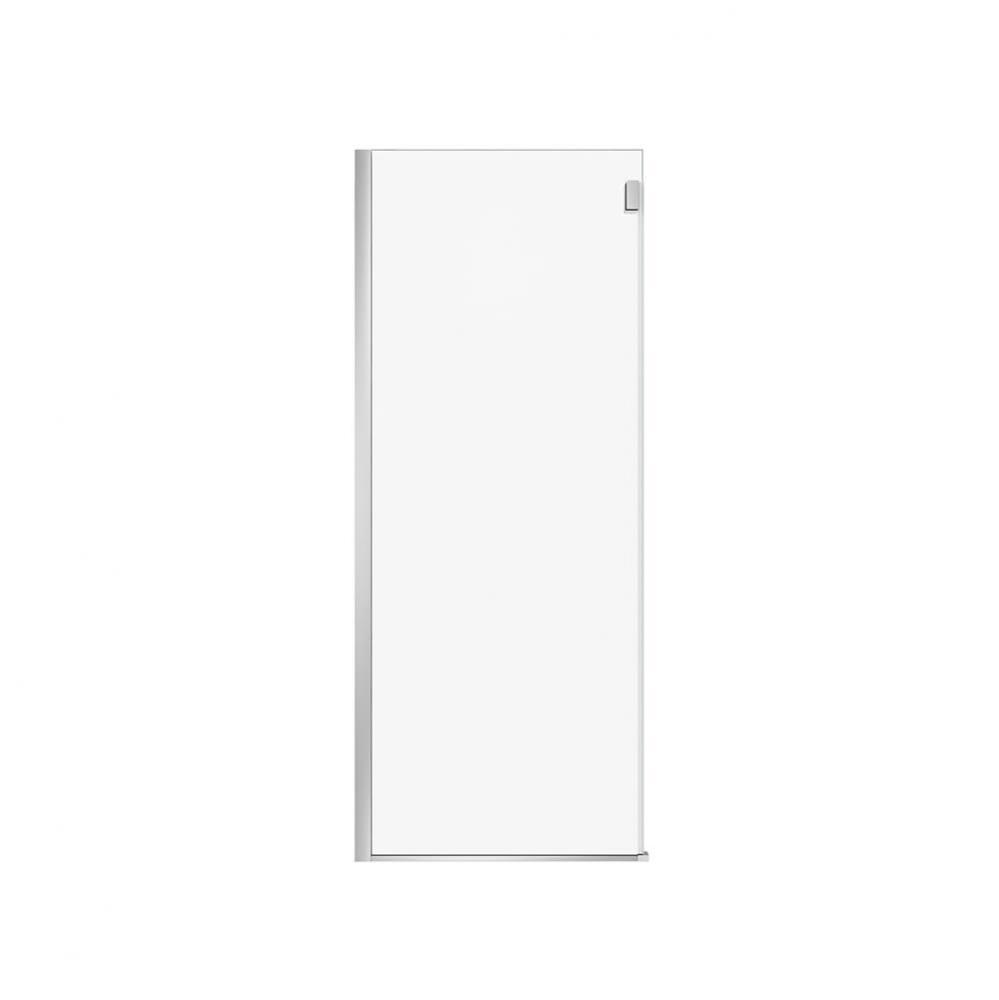 Duel Alto Return Panel for 32 in. Base with Clear glass in Chrome