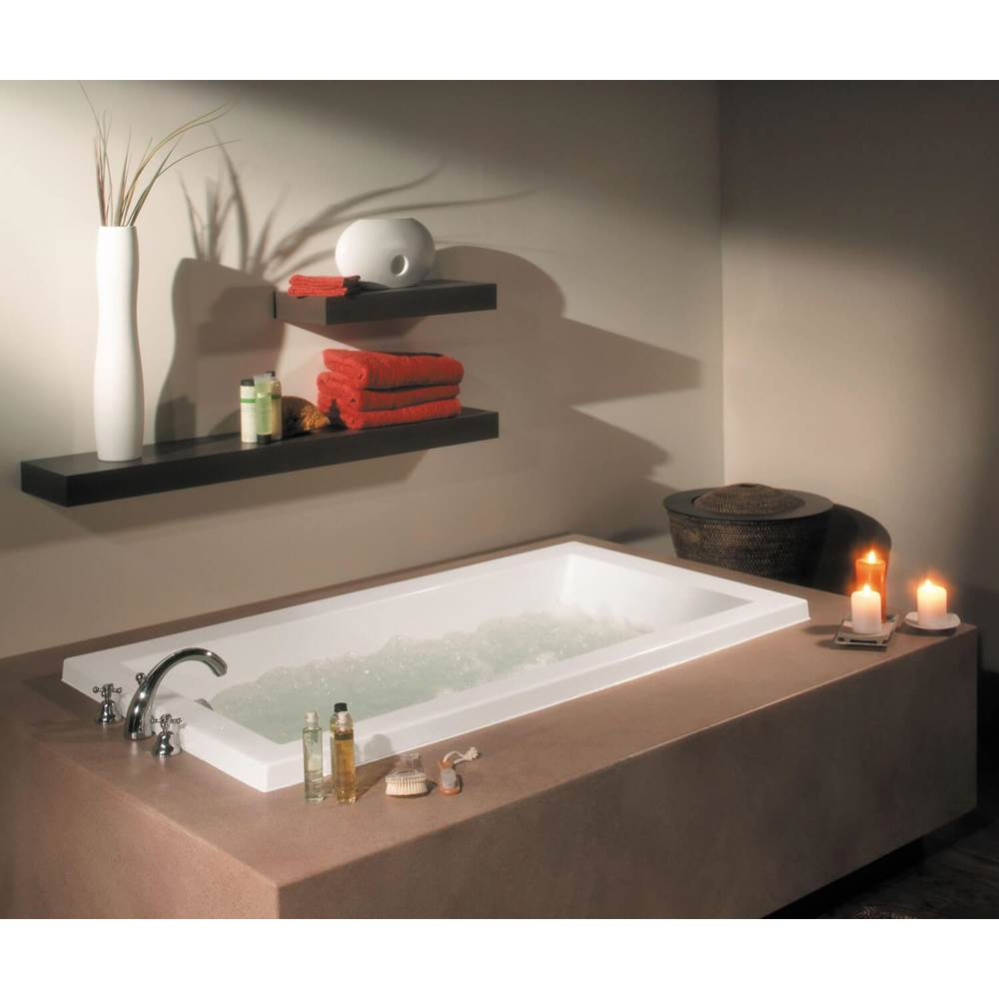 Aiiki 7236 Acrylic Drop-in End Drain Bathtub in White