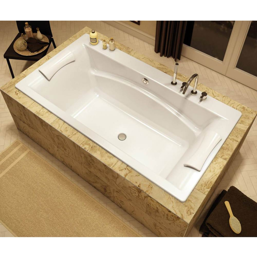 Optik C 66 x 36 Acrylic Drop-in Center Drain Aerofeel Bathtub in White