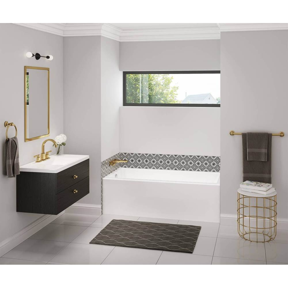 Bosca 6030 IFS AFR Acrylic Alcove Right-Hand Drain Bathtub in White