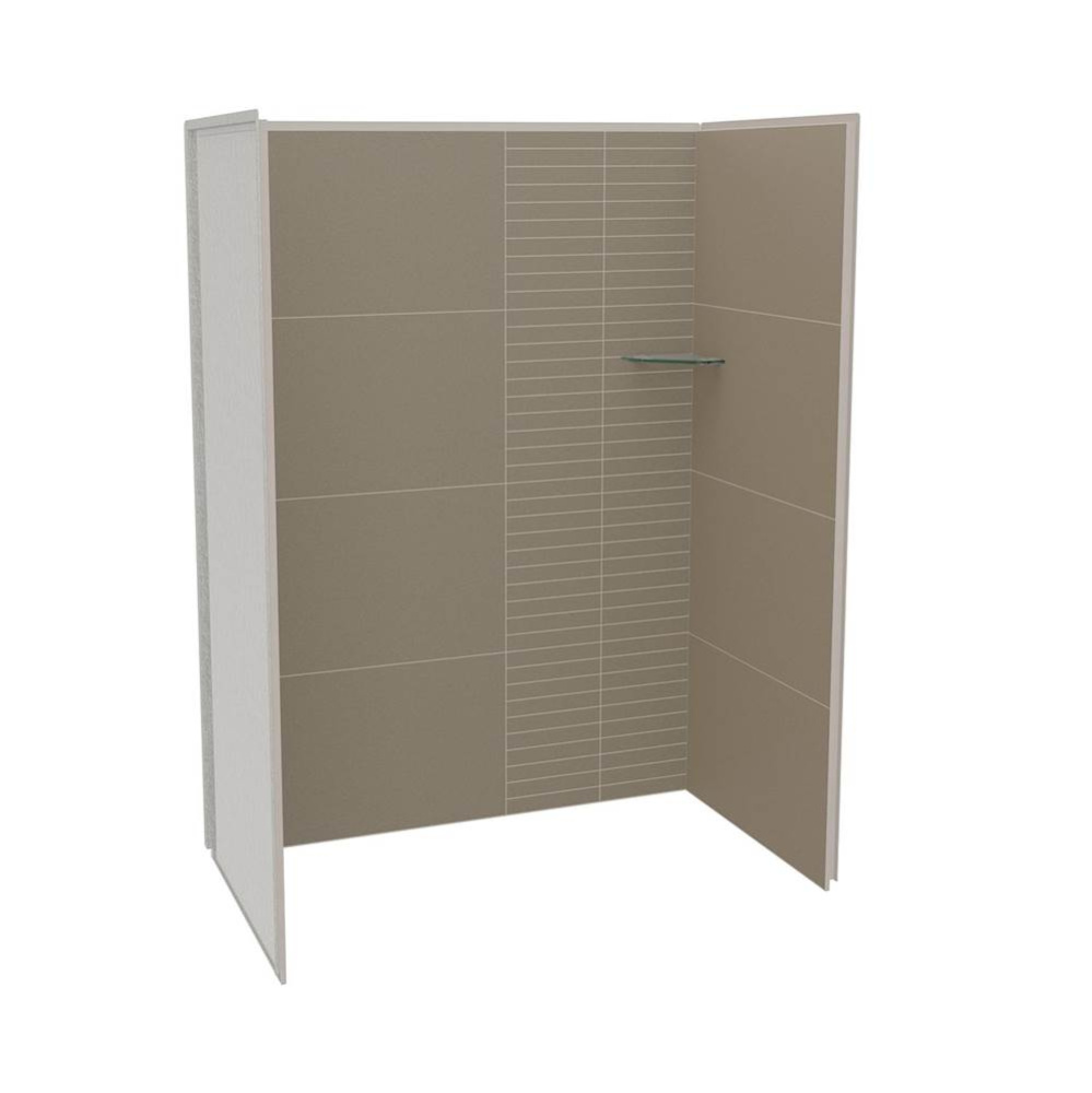 Utile 6032 Composite Direct-to-Stud Three-Piece Alcove Shower Wall Kit in Erosion Taupe