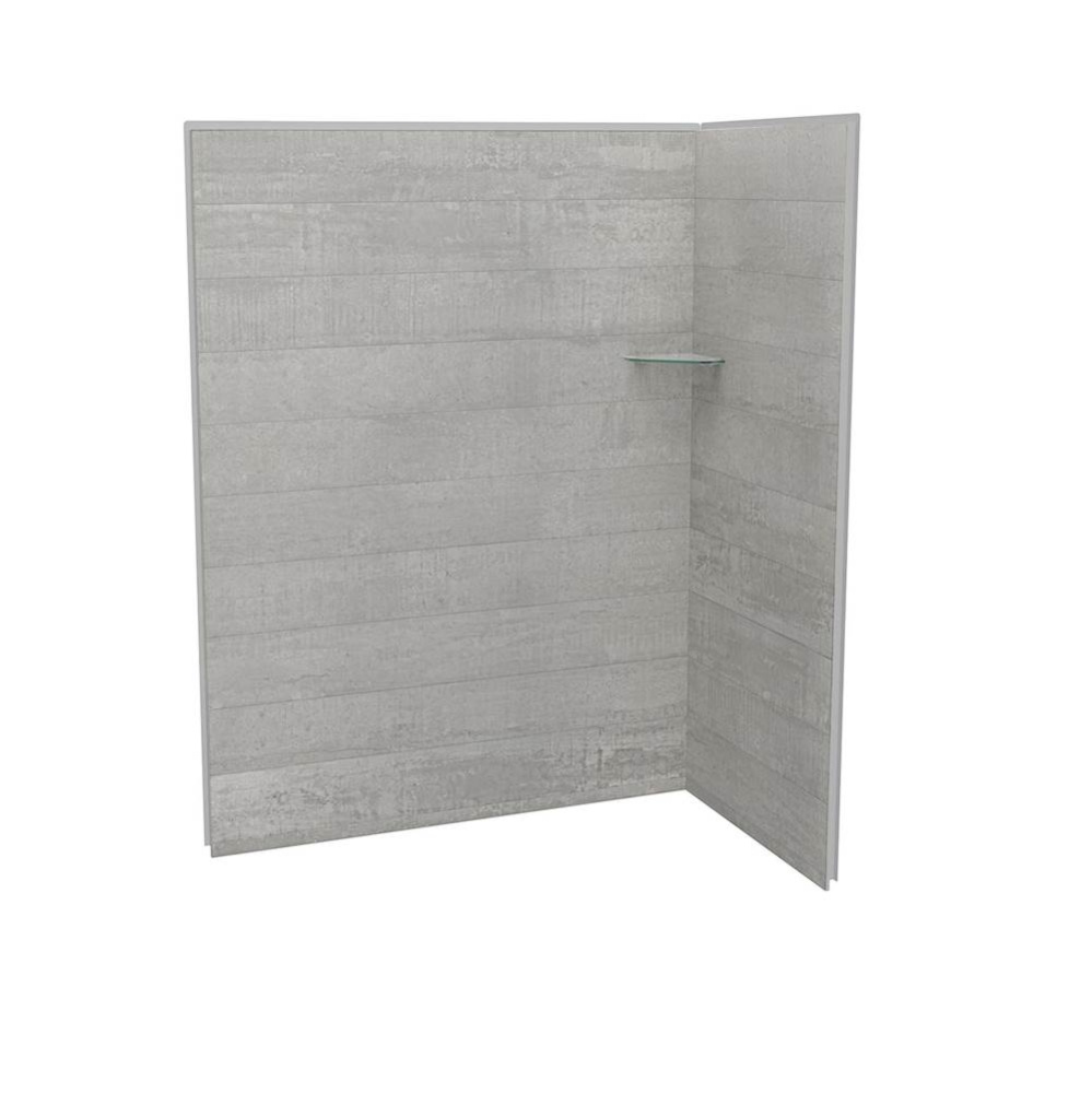 Utile 6036 Composite Direct-to-Stud Two-Piece Corner Shower Wall Kit in Factory Rough Vapor