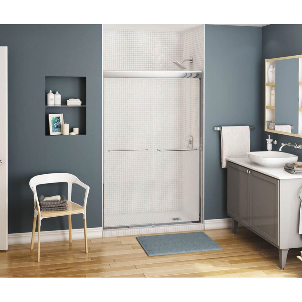 Kameleon SC 43-47 x 71 in. 6 mm Bypass Shower Door for Alcove Installation with Clear glass in Chr