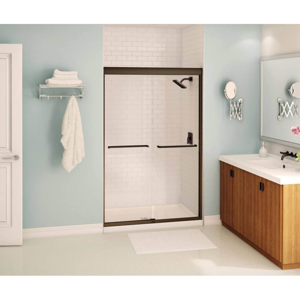 Kameleon SC 43-47 x 71 in. 6 mm Bypass Shower Door for Alcove Installation with Clear glass in Dar