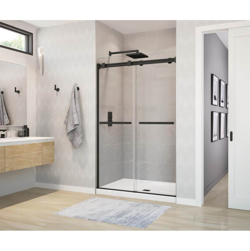 Duel 44-47 x 70.5-74 in. 8 mm Bypass Shower Door for Alcove Installation with Clear glass in Matte