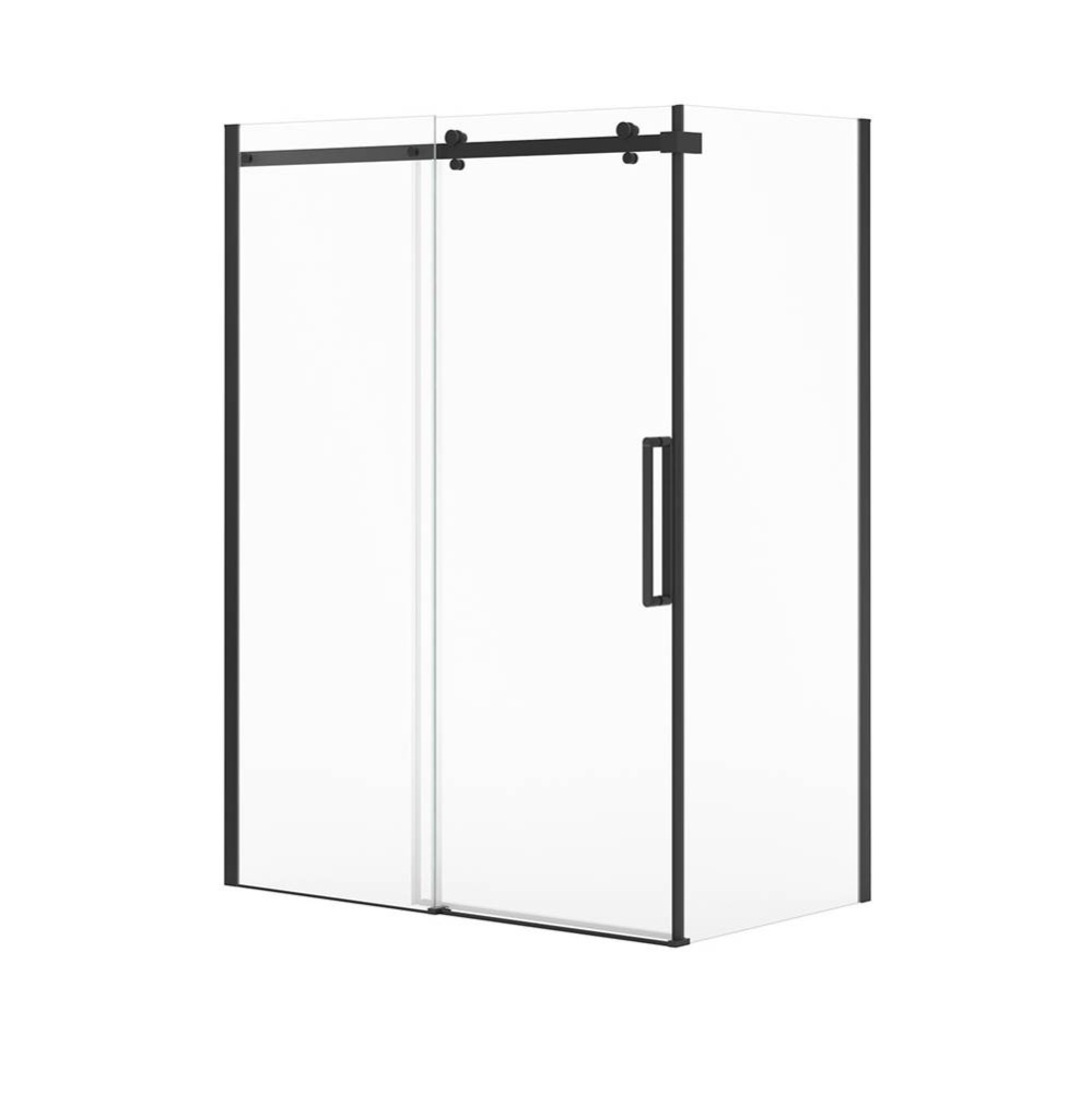 Halo Pro GS Return Panel for 36 in. Base with GlassShield&#xae; glass in Matte Black