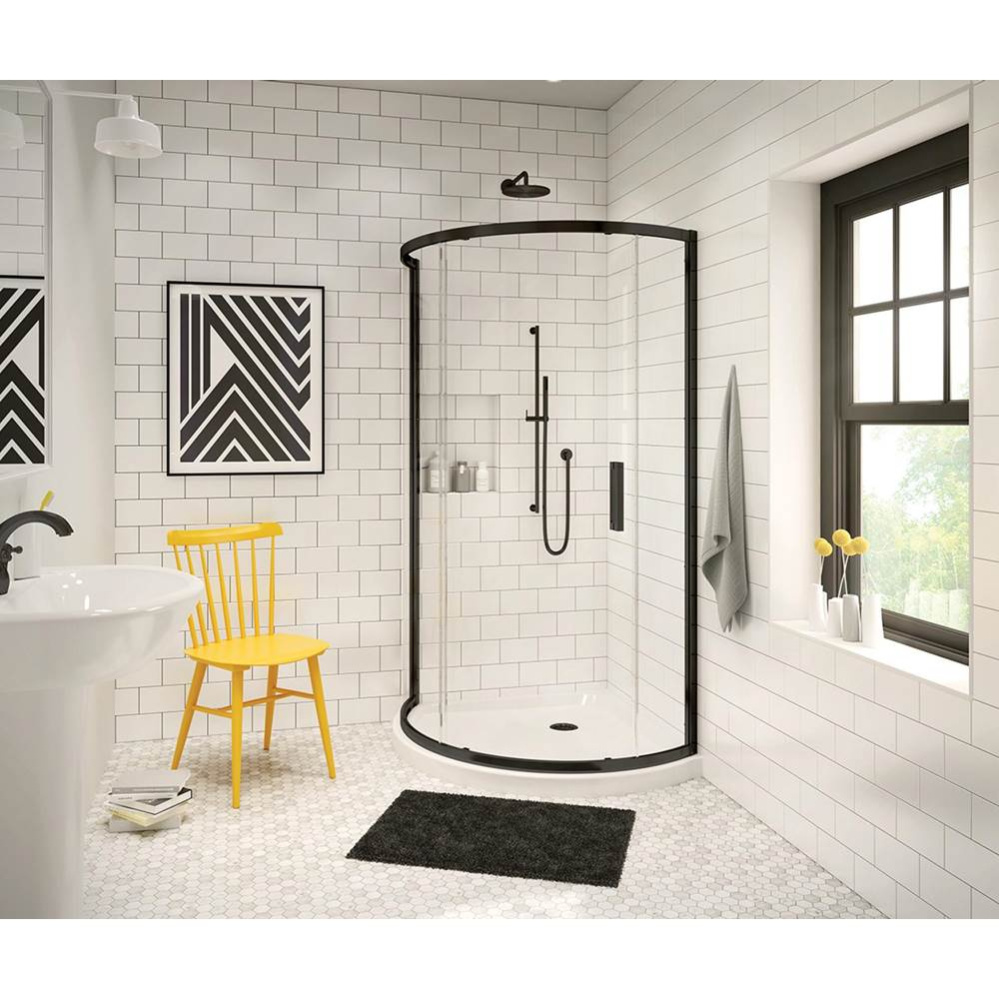 Radia Round 36 x 36 x 71.5 in. 6 mm Sliding Shower Door for Corner Installation with Clear glass i