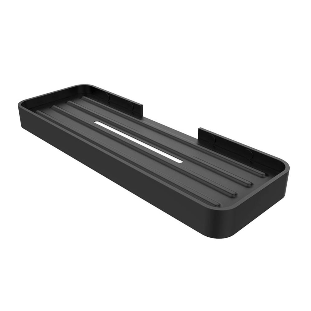 Manhattan Rectangular Shelf with Soap Tray in Black