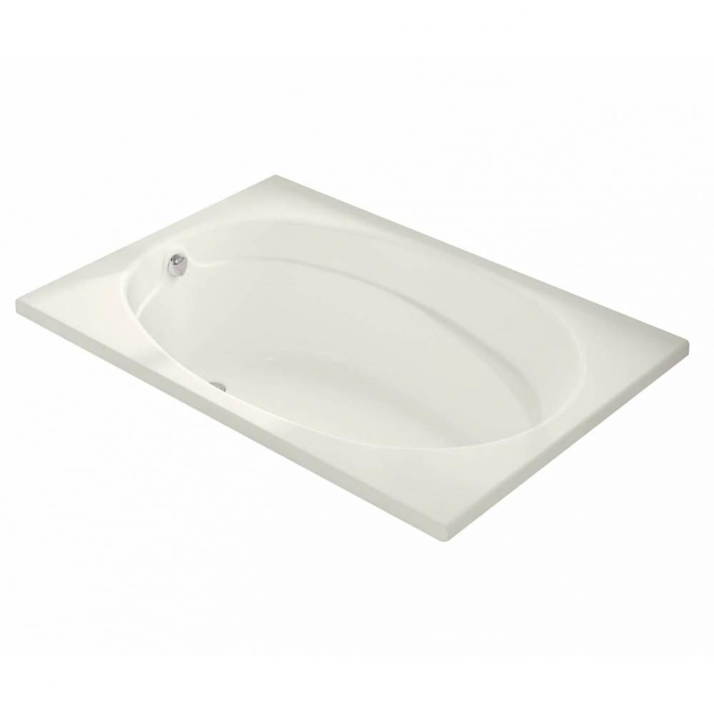 Temple 60 x 41 Acrylic Alcove End Drain Combined Whirlpool &amp; Aeroeffect Bathtub in Biscuit