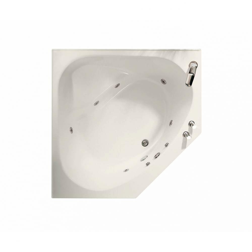 Tandem II 6060 Acrylic Corner Center Drain Combined Whirlpool &amp; Aeroeffect Bathtub in Biscuit