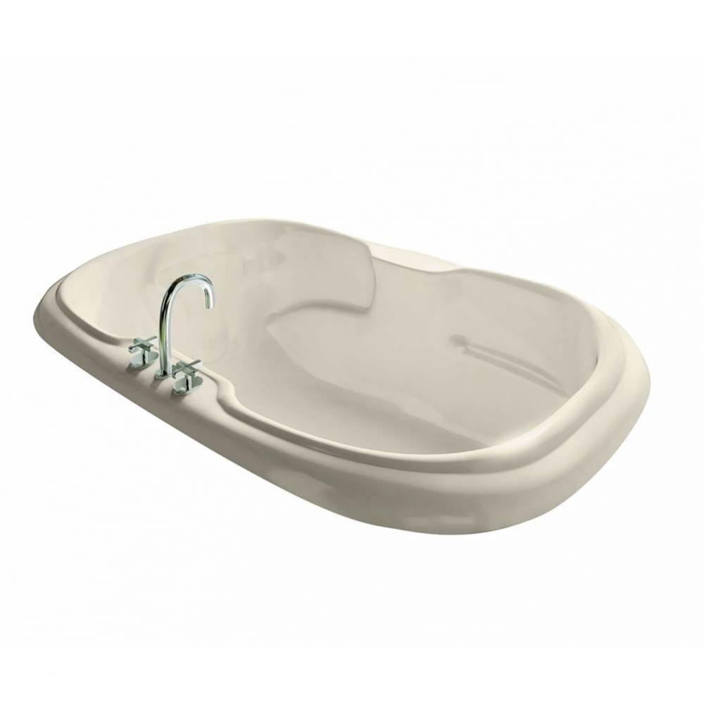 Calla 65.75 in. x 41.5 in. Drop-in Bathtub with Hydromax System Center Drain in Bone