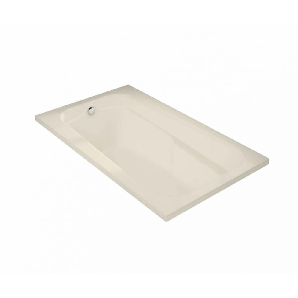 Tempest 59.875 in. x 35.75 in. Alcove Bathtub with Whirlpool System End Drain in Bone