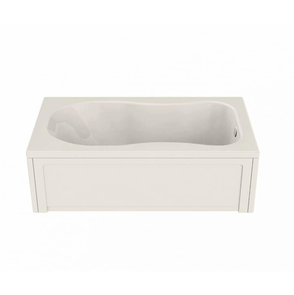Topaz 71.75 in. x 36 in. Alcove Bathtub with Hydromax System End Drain in Biscuit