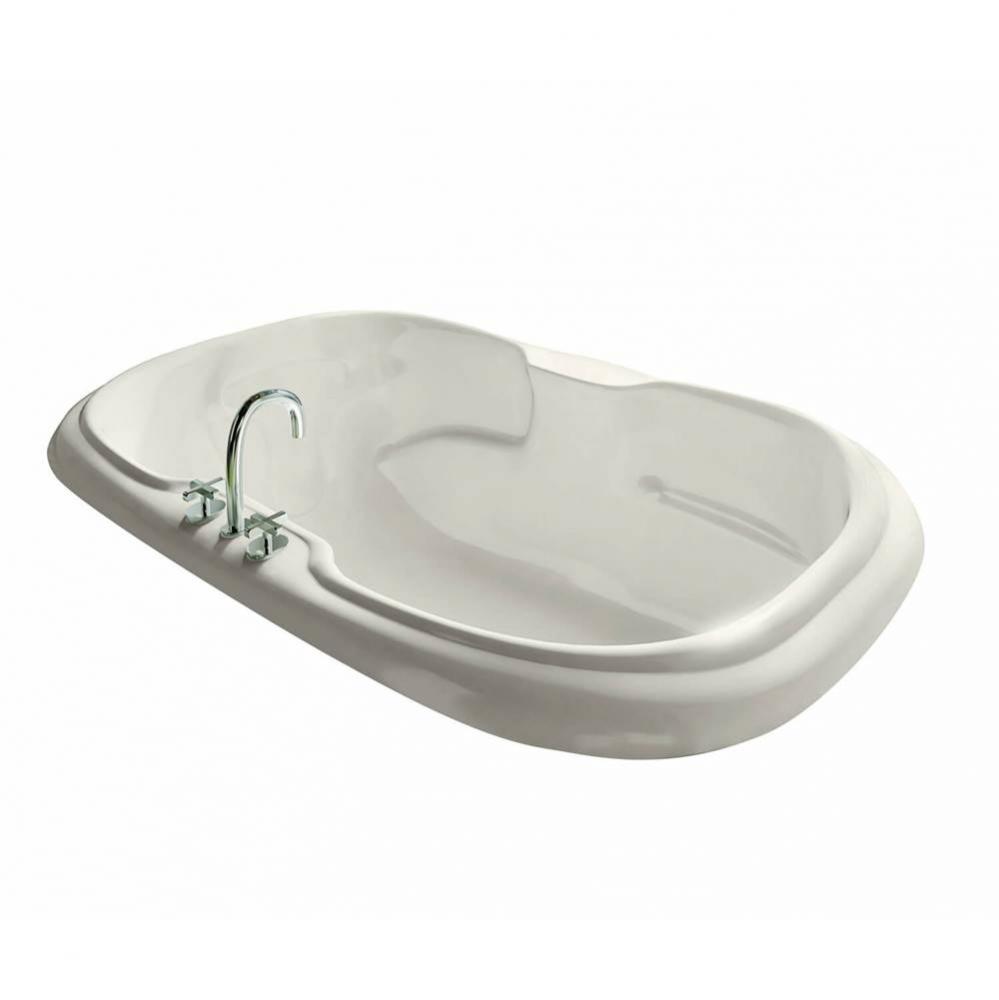 Calla 59.75 in. x 41.5 in. Drop-in Bathtub with Aerofeel System Center Drain in Biscuit