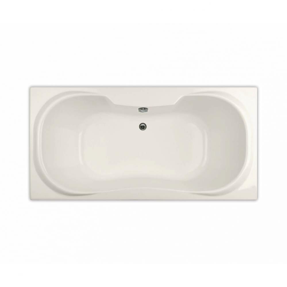 Cambridge 71.5 in. x 35.75 in. Drop-in Bathtub with Center Drain in Biscuit