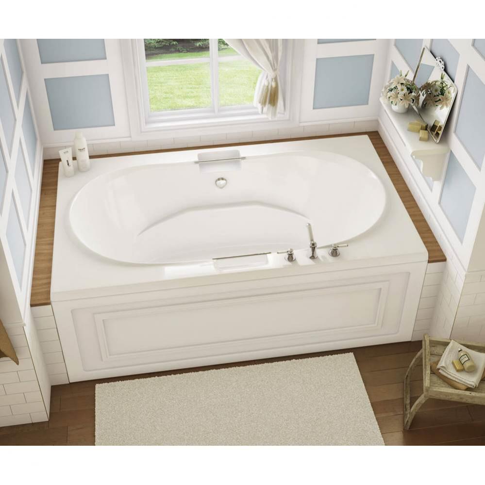 Antigua 71.75 in. x 41.75 in. Drop-in Bathtub with Center Drain in White