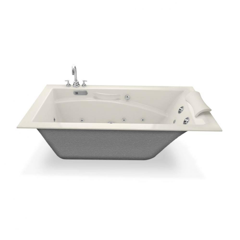 Optik 6032 Acrylic Alcove Right-Hand Drain Aerofeel Bathtub in Biscuit