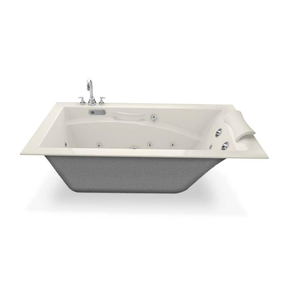 Optik 6032 Acrylic Alcove Right-Hand Drain Hydrofeel Bathtub in Biscuit