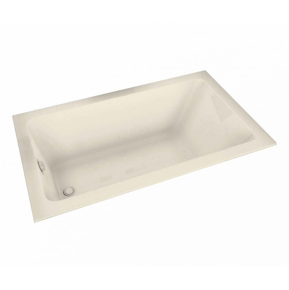 Pose 59.875 in. x 31.75 in. Drop-in Bathtub with Whirlpool System End Drain in Bone