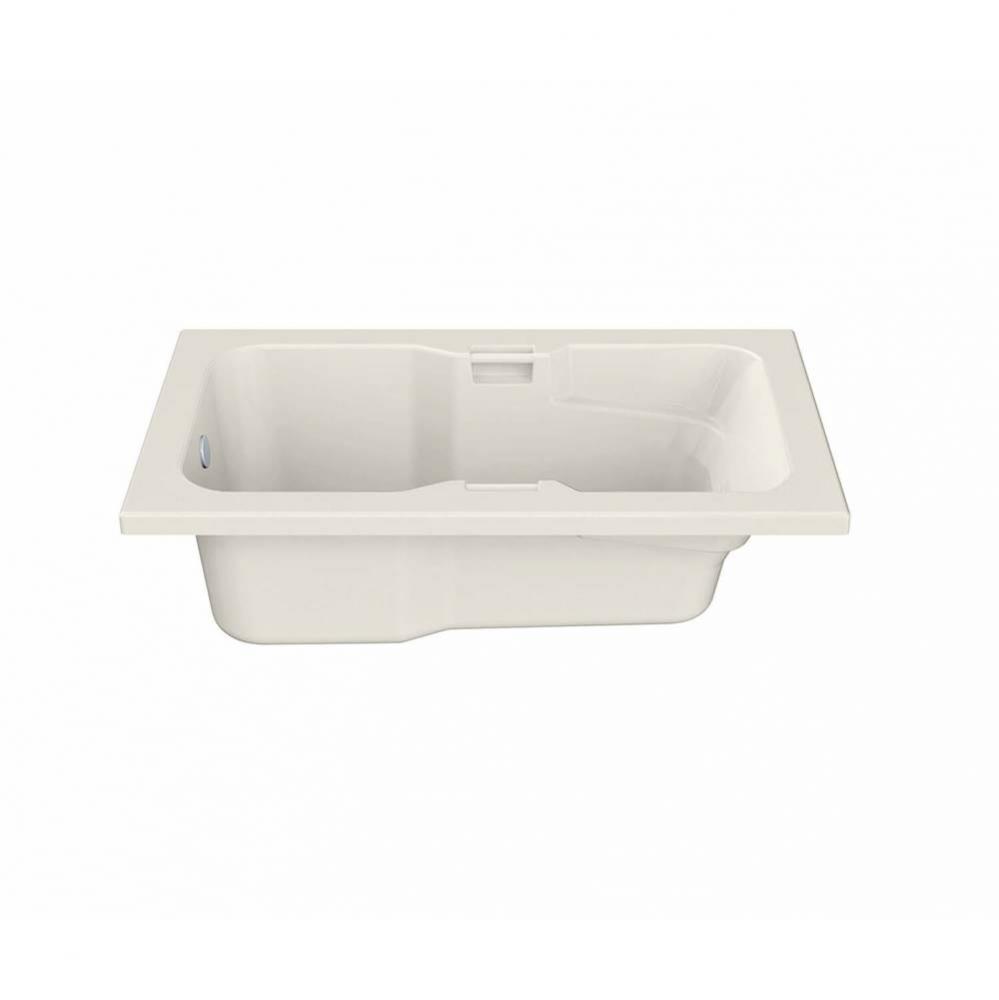 Lopez 6036 Acrylic Alcove End Drain Aeroeffect Bathtub in Biscuit