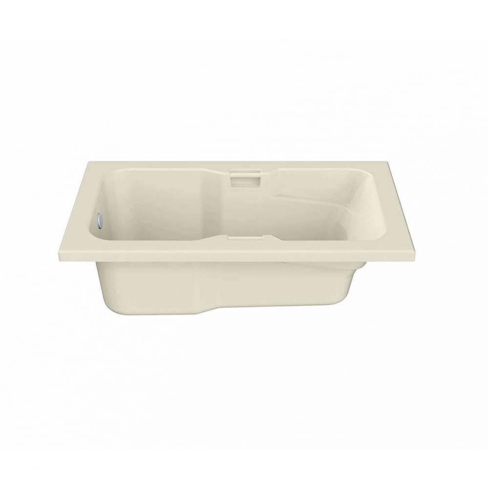 Lopez 71.625 in. x 36.125 in. Alcove Bathtub with Whirlpool System End Drain in Bone