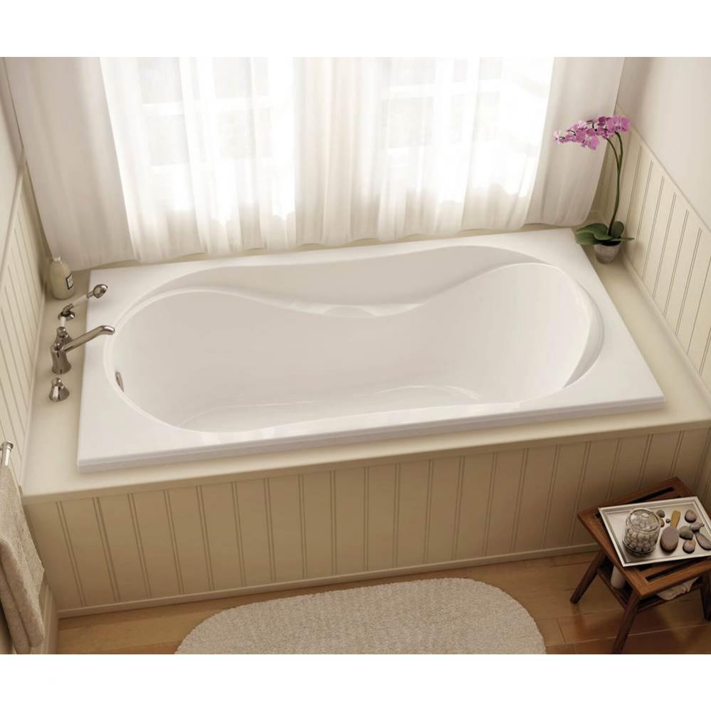 Cocoon 59.875 in. x 31.875 in. Drop-in Bathtub with Hydrosens System End Drain in White