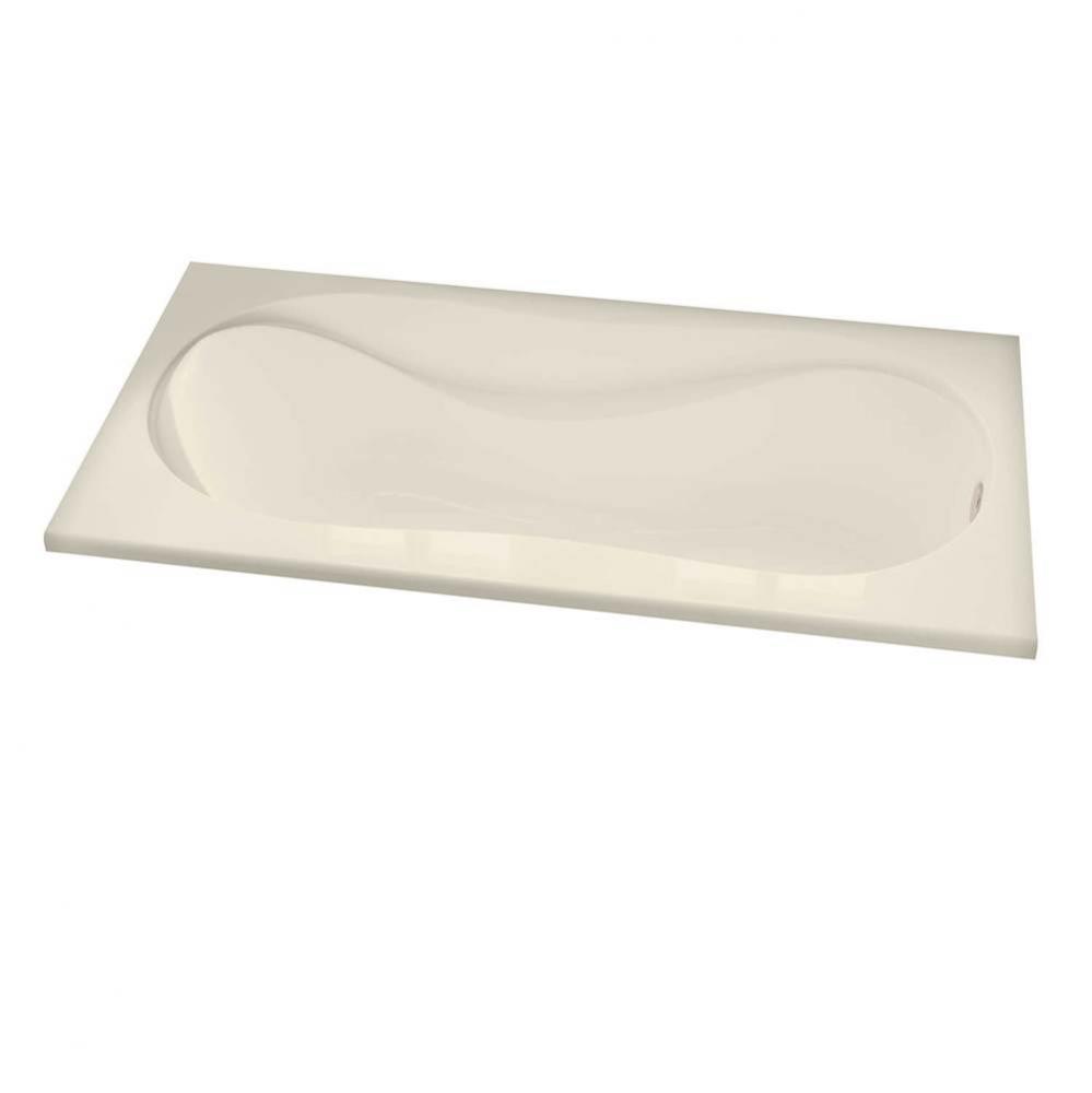 Cocoon 59.875 in. x 31.875 in. Drop-in Bathtub with 10 microjets System End Drain in Bone