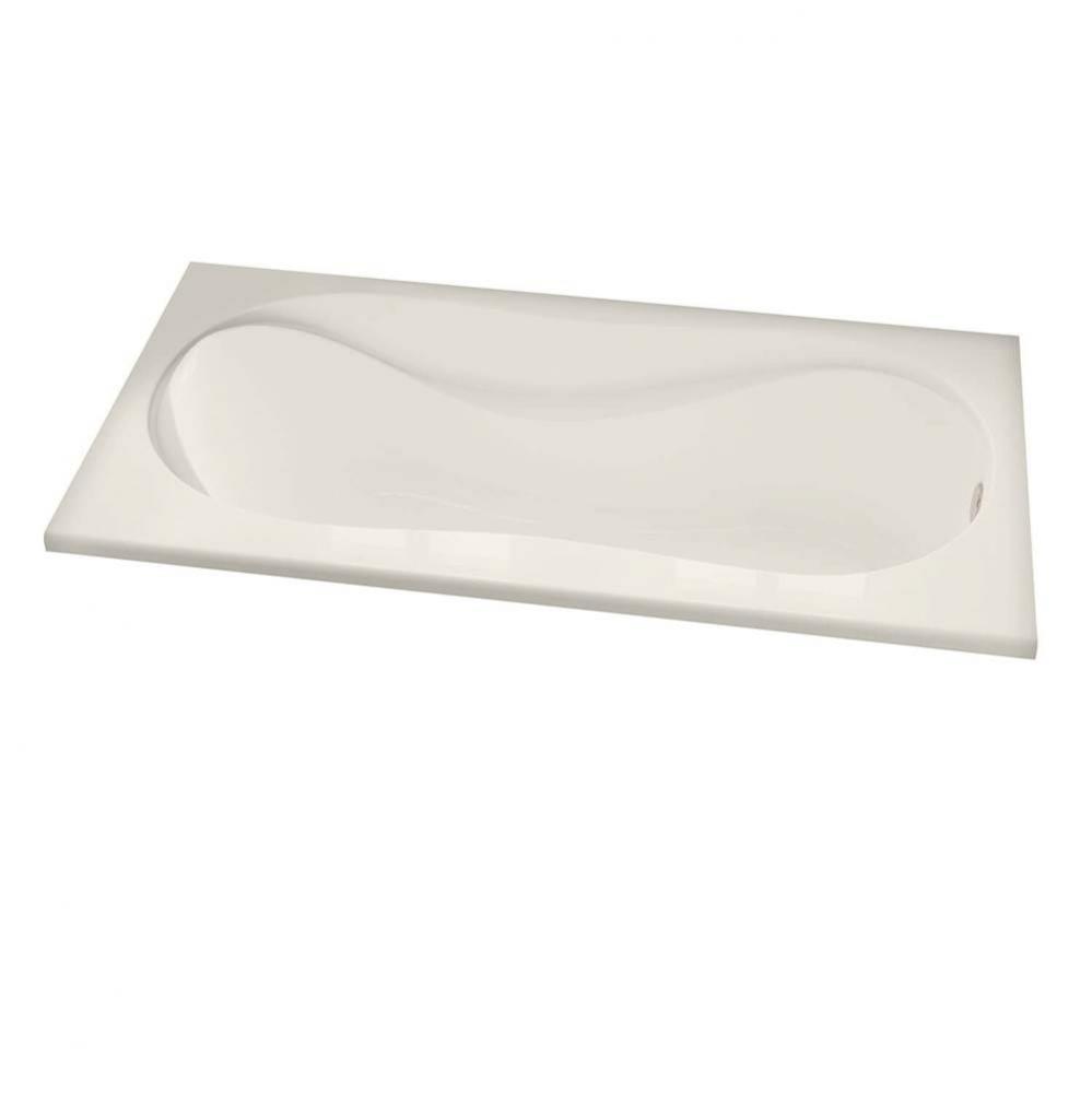 Cocoon 59.875 in. x 31.875 in. Drop-in Bathtub with 10 microjets System End Drain in Biscuit