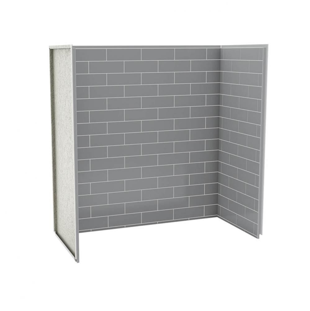 Utile 60 in. x 30 in. x 60 in. Direct to Stud Tub Wall Kit in Ash Grey